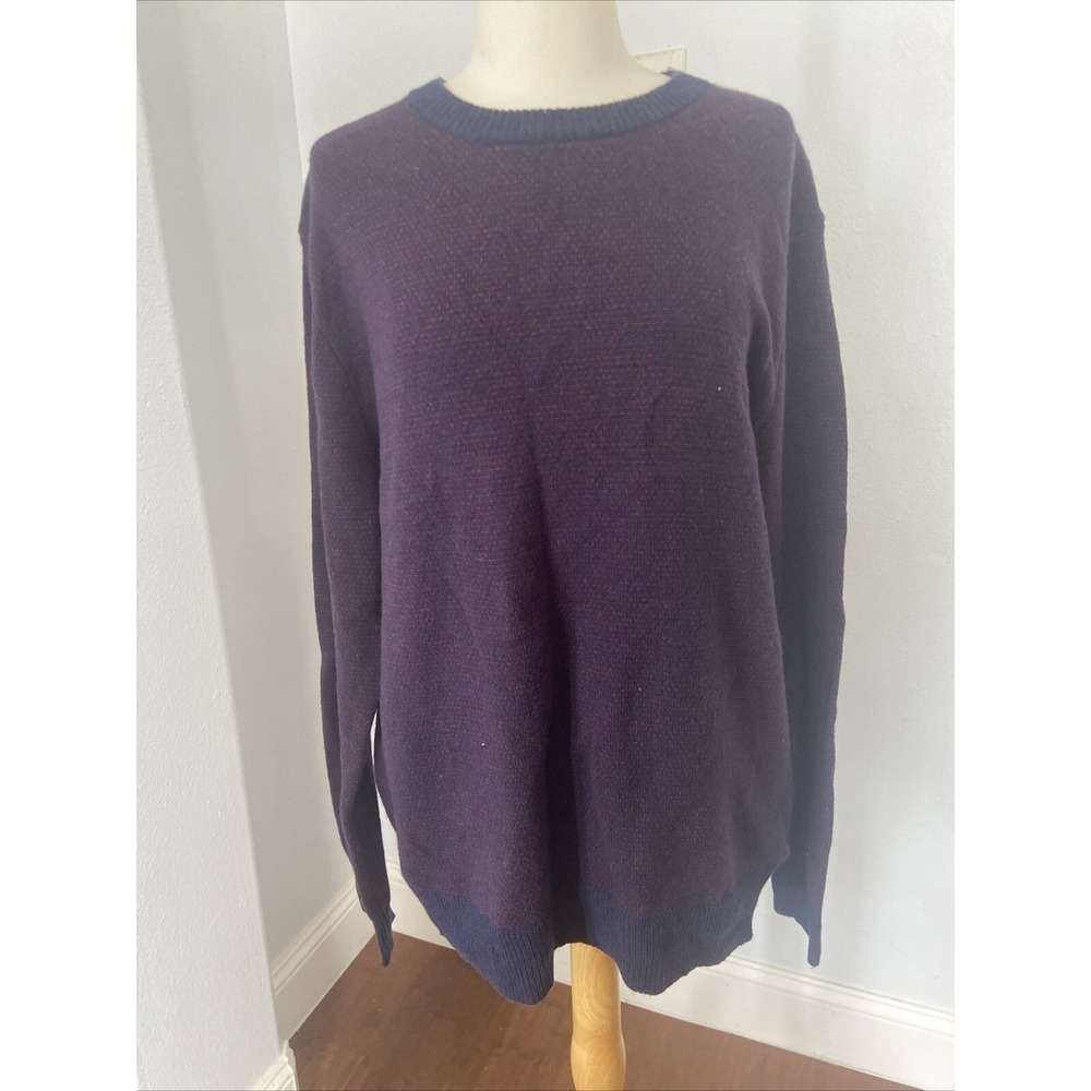 J Crew Sweater Mens Medium Birdseye Wool‎ Blend Pullover Preppy
